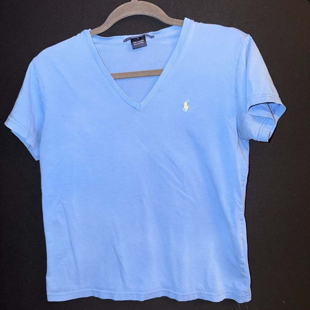 Ralph Lauren Sport V-Neck T-Shirt Light Blue #0754
